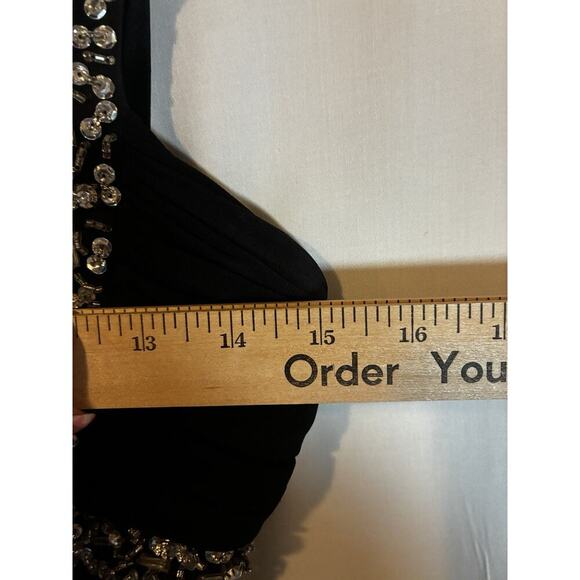 BETSY & ADAM Rhinestone Cross Back Formal Cocktail Dress 4P Prom Dance Party - Picture 8 of 10